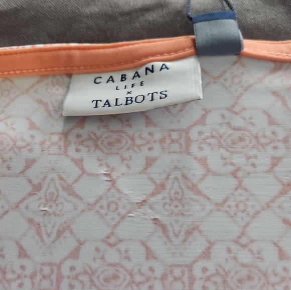 CABANA LIFE BY TALBOTS POOL / BEACH COVERUP PULLOVER TIE CLOSE WOMENS L NWT - Picture 3 of 8